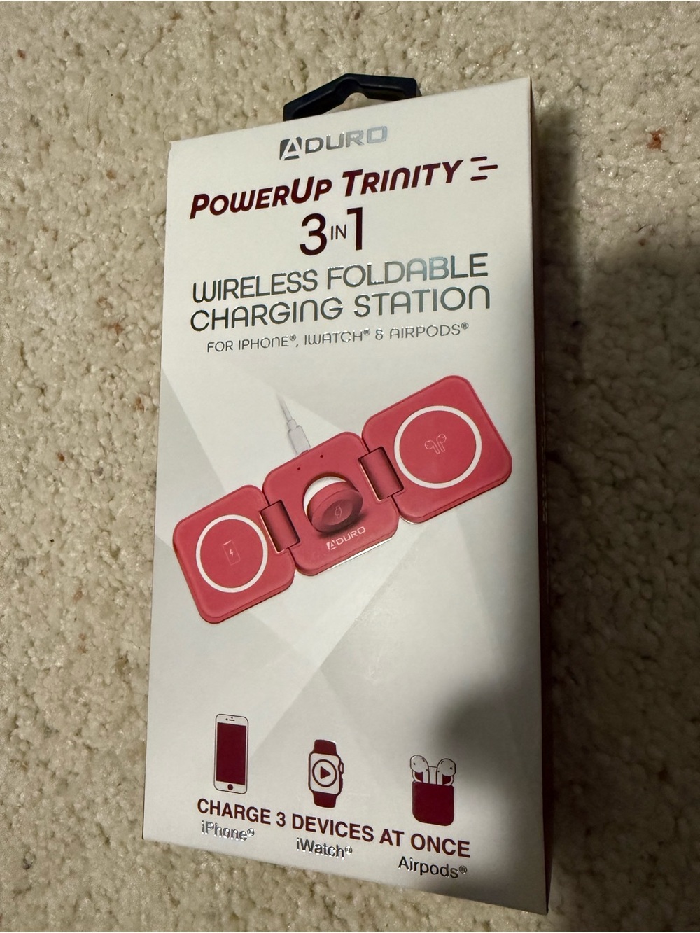 Aduro PowerUp Trinity 3-in-1 Wireless Charging Station – Brand New Sealed